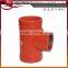 light duty ductile iron tee quick coupling