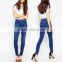 Oem service China manufacturer new arrival Spring Autumn high waist skinny vintage ladies jeans