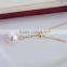 7.5-8mm AAA Natural Akoya White Pearl Pendant Necklacem, Pearl Pendant Designs Gold, Wedding Pearl Pendant