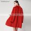 Wholesale long women red knitted mink fur coat for fashion ladies