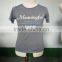 Stock Lot Women Tshirt Custom Cut Round Neck T-shirt