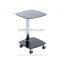 HOMCOM Portable Computer Desk W/ Glass Laptop Side