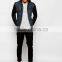 Mens Hooded Denim Jacket With Jersey knitted Sleeves And Hoody (LOTJ329)