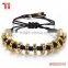 stainless steel jewelry rhinestone evil eye bracelet gold plated beads for jewelry making