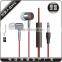 high quality metallic earphone with microphone and volume control