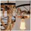 Home indoor decorative lighting hanging hemp rope pendant light