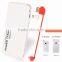 5000mAh Mobile Power Bank/Slim External Battery Pack With Built-in Micro USB Cable / 8-pin Adapter/Micro USB Port
