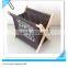 mini brown magazine rack with wood shelf