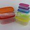 Best selling BPA free rectangle food safe plastic food storage box for 7pcs set wholesale