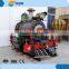 Outdoor Steam Model Train With Christmas Decotation