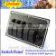 5 GANG LED Waterproof Rorcker Switches Aluminum Panel with Digital Voltmeter