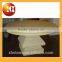 Garden marble top wood dining table for outdoor furniture