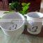 Haonai Good quality white ceramic pet bowl