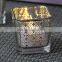Cube candle holder,plated glass candle holder,sqaure votive candle jar.