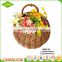 Custom fashion new natural handmade wicker hanging flower basket wholesale decorated your garden
