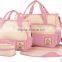 Wholesale Durable 5pc Set Baby Diaper Bag with Polyester