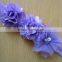 Wholesale handmade baby flower headband with ribbon