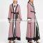 New Model Contrast Crochet Lace Trim Chiffon Abaya In Dubai Moroccan Kaftan HSd5194