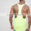 Best Price New Design Summer Cool Custom Hi Vis Yellow Color Gym Wear Comfortable 100% Cotton Fashion Men's Sport Tank Vest