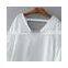 Women latest designs breathable plain white linen blouse