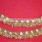 Antique GOLD TONE KUNDAN ANKLET PAYAL PAIR