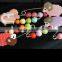 Sweet candy beads collar pins cute sheep charm brooches for children