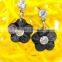 new flower design abalone shell earrings black paua abalone shell earrings 2016 quality paua shell earrings