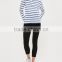 New style fashion wholesale slim fit stretch maternity wear clothes bump raw hem leigh denim jeans for pregnant