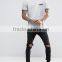 China OEM factory elegant business casual men's rolled sleeve t shirts
