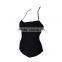 Wholesale One Piece Plain Black Women Swimwear