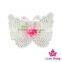 Charming Kids White Lace Heart Flower Newborn Baby Girl Wedding Elastic Headband Toddler Hair Gift Sets