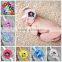 Boutique Infant Ruffled Rosette Rhinestone Flower Baby Bows Headband Wholesale