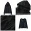 2017 Ladies Sexy Black V-neck Lace Up Back Long Sleeve Hoodie