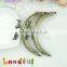 3.35 inch Half Round Bronze Birds Sew in Handmade Metal Clutch Purse Frame