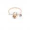 Gold-plated Rhinestone Moon And Star Finger Ring