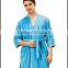Men cotton fabric bathrobes kimono collar robes thin bright color night robes for home robe