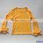 Solid Color Baby Yellow Cotton Shirts Girls Ruffle Autumn Tops Long Sleeve Fall Clothes For Toddlers