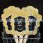 Wedding Party Favors Decoration Gold Glitter Paper Hand Fan
