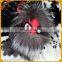 Hot sale monster face raccoon fur pom poms keychain for bag charm key chain