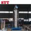 sanyuantang spring vibrating vertical conveyor lift for PVC plastic granules industrial cooling