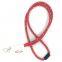 High quality custom woven logo round cord lanyard with swivel J hook, rope lanyard