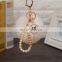 2021 Wholesale custom luxury fur ball key holder Pearl keychains pom pom bow keychain for women bag  good  quality