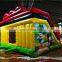 Commercial Above Ground Mouse And Donald Duck Inflatable Double Slides For Kids