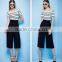 Summer New Design High Waist Palazzo Pants Cropped Trousers