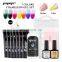 Soak off long lasting temperature color changing chameleon poly gel acrylic nail kit with nail tips lamp professional on sale