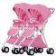 Portable multi-function aluminium frame baby twins stroller