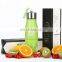 Outdoor sports plastic H2O fruit infuser water bottle Lemon juice water bottle