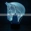 3D Illusion horse lamp acrylic led night light table desk lamp for bedroom