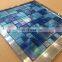 Square Background orange hand painted glass mosaic and Wall Tile decoration H455001