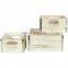 Wholesale unfinished small wooden apple crates for crafts set of 3